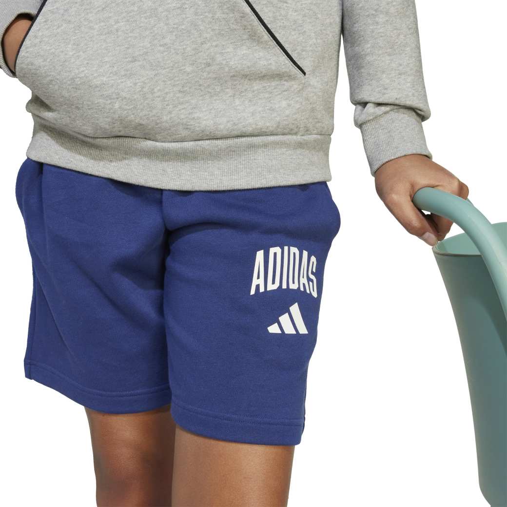 Adidas Bermuda JX6593 INF COLEGIATE JUNIOR Dark BlueWhite Algodao -1-